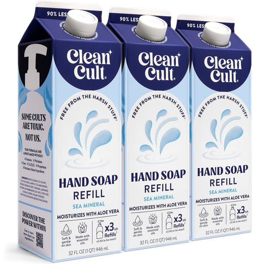 - Liquid Hand Soap Refills - Sea Minerals - Gentle on Sensitive Skin - Made with