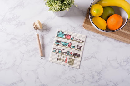 Swedish Dishcloths for Kitchen & Cleaning, Reusable, Machine Washable & Dishwash