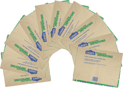 30 Gallon Heavy Duty Brown Paper Lawn and Refuse Bags for Home and Garden (10 Co
