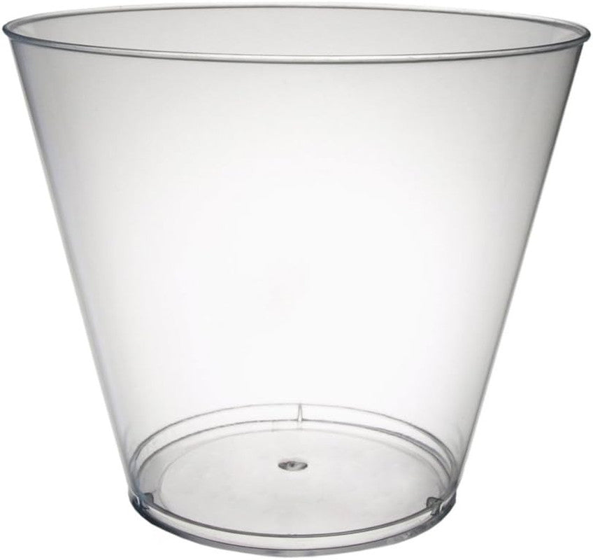 9 Oz Disposable Party Cups, Old Fashioned Tumblers, Cocktail Wine Glasses for Ho