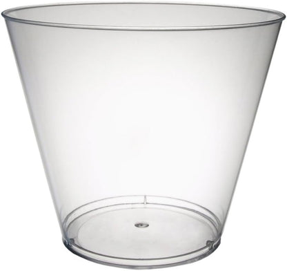 9 Oz Disposable Party Cups, Old Fashioned Tumblers, Cocktail Wine Glasses for Ho