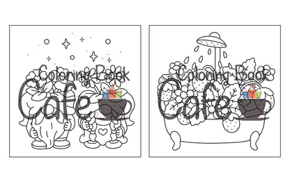 Tiny Gardens: Cute & Comfy Coloring Book for Adults and Teens Featuring Adorable