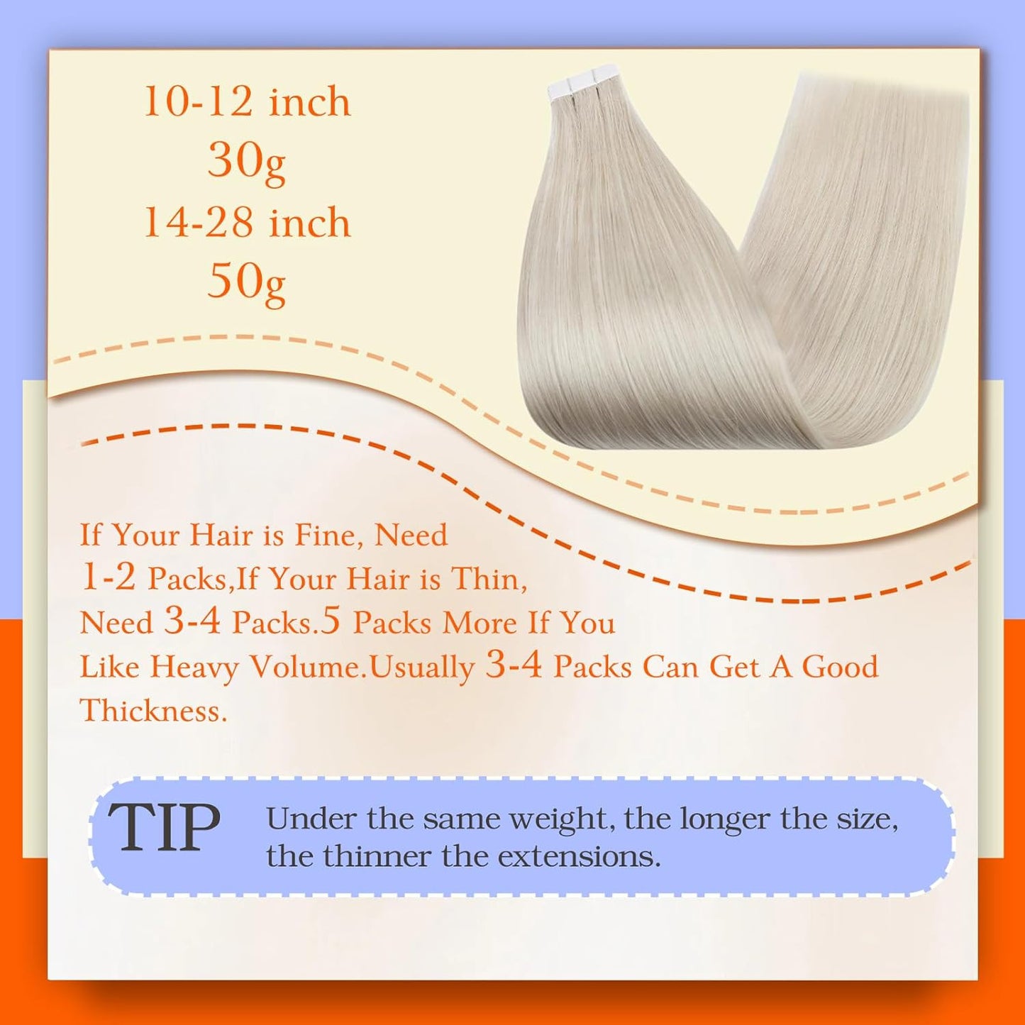 Tape in Hair Extensions Silky Straight 18 Inch Color 1000 Blonde Adhesive Tape i