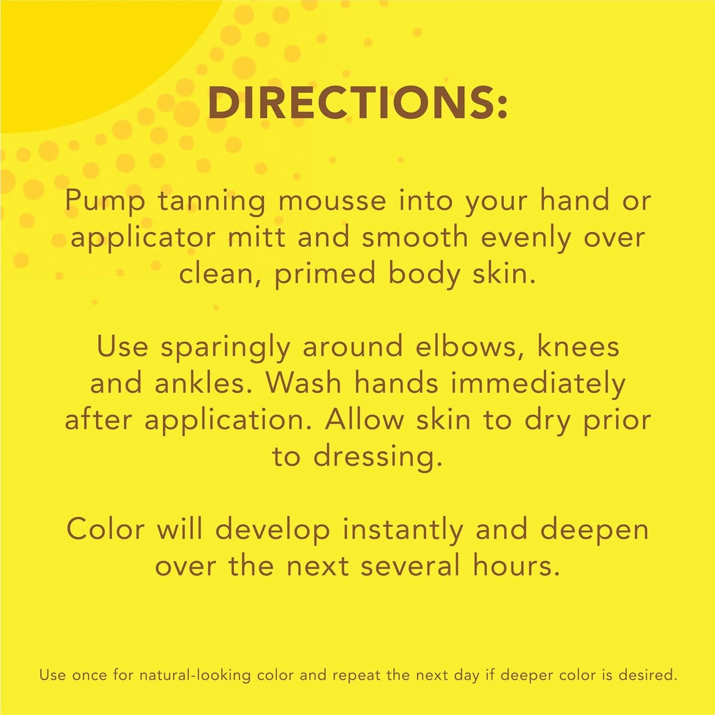 Natural Glow Instant Sun Body Mousse, Self Tanner for Deep Bronze Tan, Sunless T