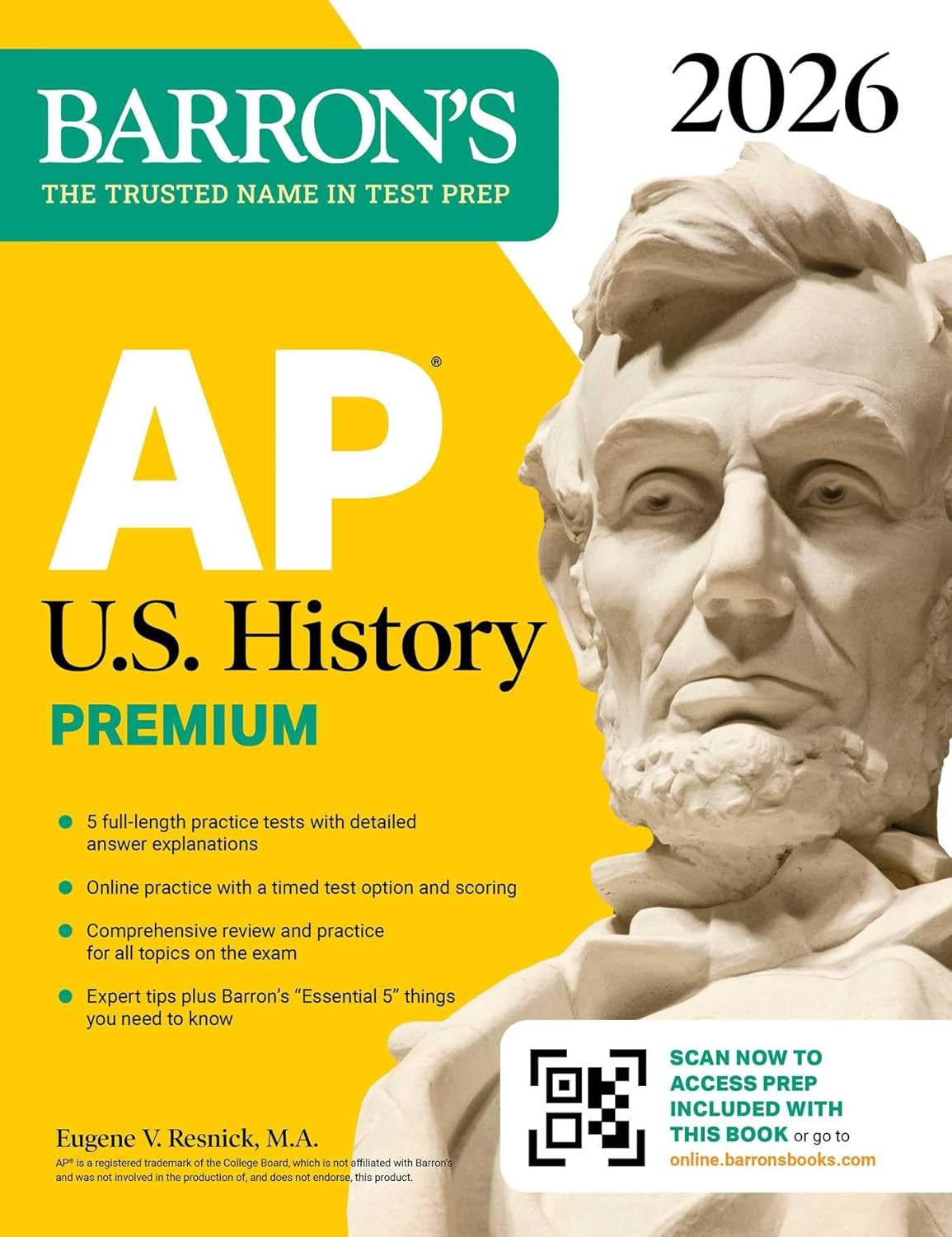 AP U.S. History Premium, 2026: Prep Book with 5 Practice Tests + Comprehensive R