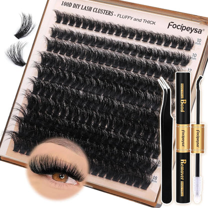 Thick Eyelash Extension Kit Volume Lash Clusters Kit 10-18Mm Individual Lashes C