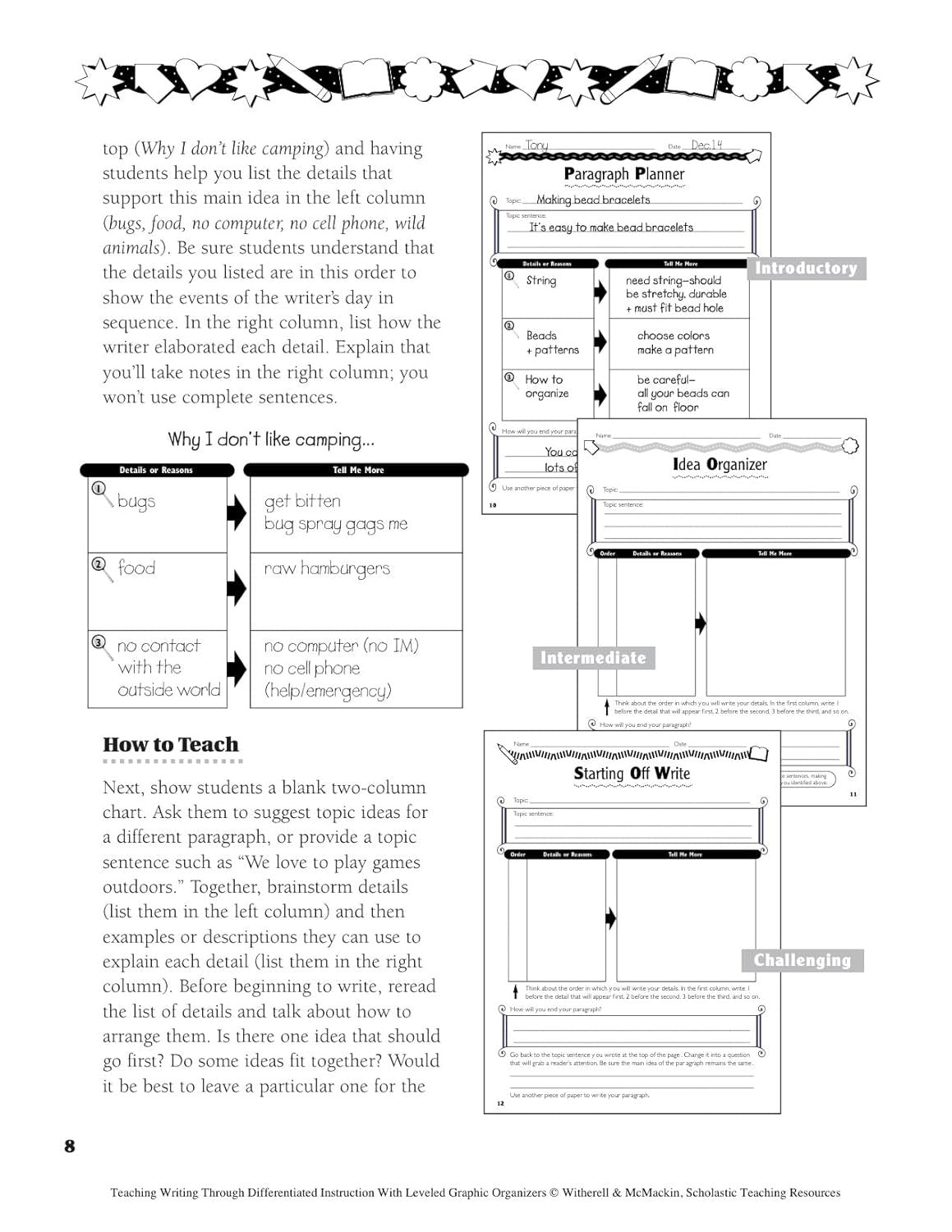 Teaching Writing through Differentiated Instruction with Leveled Graphic Organiz