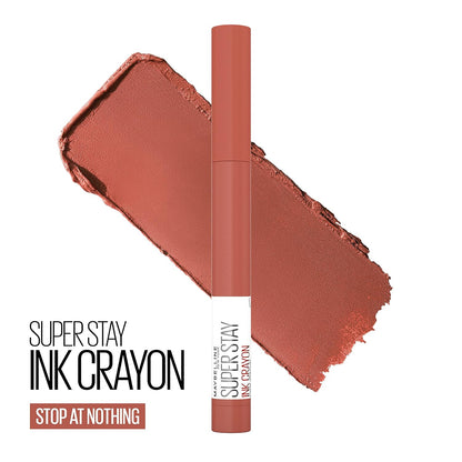 Super Stay Ink Crayon Matte Longwear Lipstick Makeup, 160 Stop at Nothing, 0.04