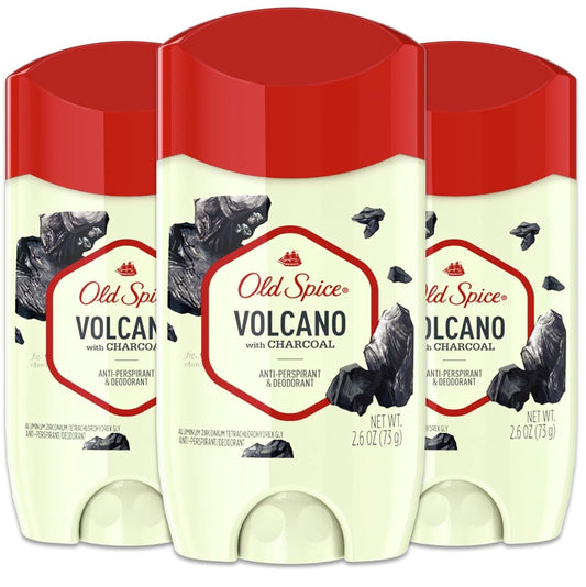 Antiperspirant & Deodorant for Men, Invisible Solid, Volcano with Charcoal Scent