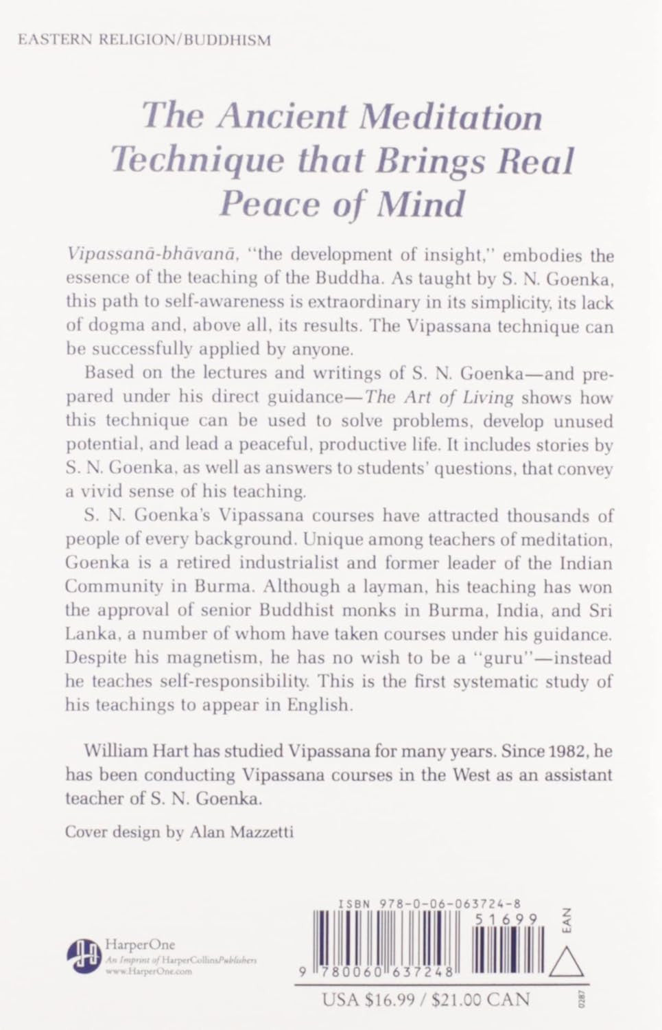 The Art of Living: Vipassana Meditation