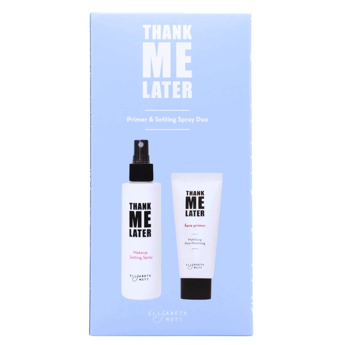 Thank Me Later Primer & Setting Spray Duo – Oil-Control Face Primer for Smooth,