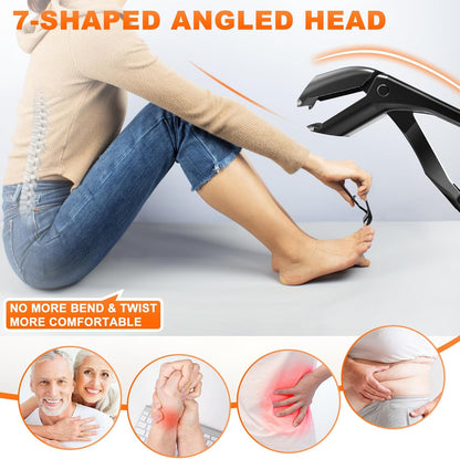 Toenail Clippers for Seniors Thick Toenails, Upgrade Angled Head Large Toe Nail