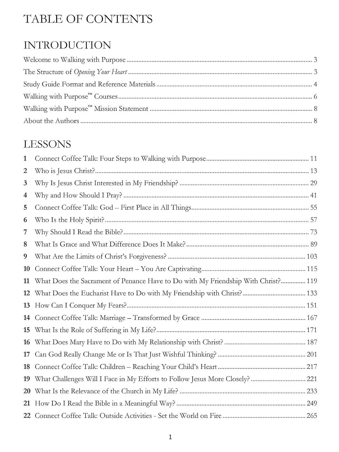 Opening Your Heart: the Starting Point from Walking with Purpose