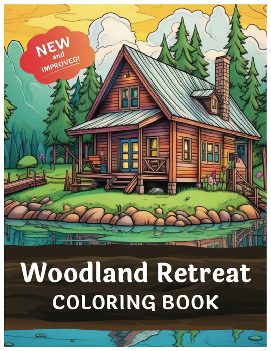 Woodland Retreat: 100 Pages of Tranquil Forest Hideaways, Whimsical Creatures, S
