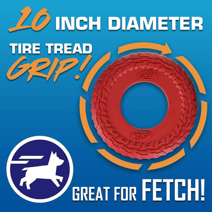 Tire Flyer Dog Toy Gift Set, 10 Inch Flying Disc Dog Fetch Toys, Rubber Dog Toy