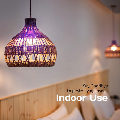 [2-Pack]  Bug Zapper Light Bulb 2-In-1 Indoor Mosquito Zapper Gnat Trap- Electri