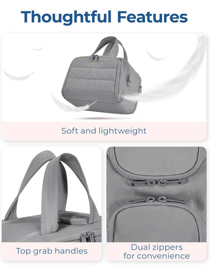 Travel Toiletry Bag, Lightweight Large Wide-Open Travel Bag for Women, Puffy Cos