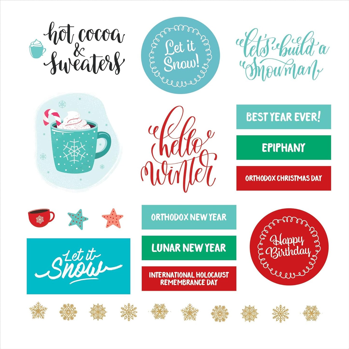 A Year in Stickers: Fun Pictures and Words to Highlight Celebrations (Sticker Bo