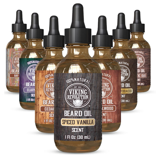 Spiced Vanilla Beard Oil for Men - Natural Mens Beard Oil with Argan and Jojoba