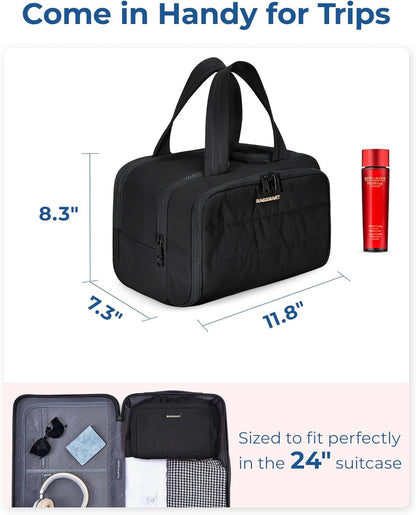 Travel Toiletry Bag, Lightweight Large Wide-Open Travel Bag for Women, Puffy Cos