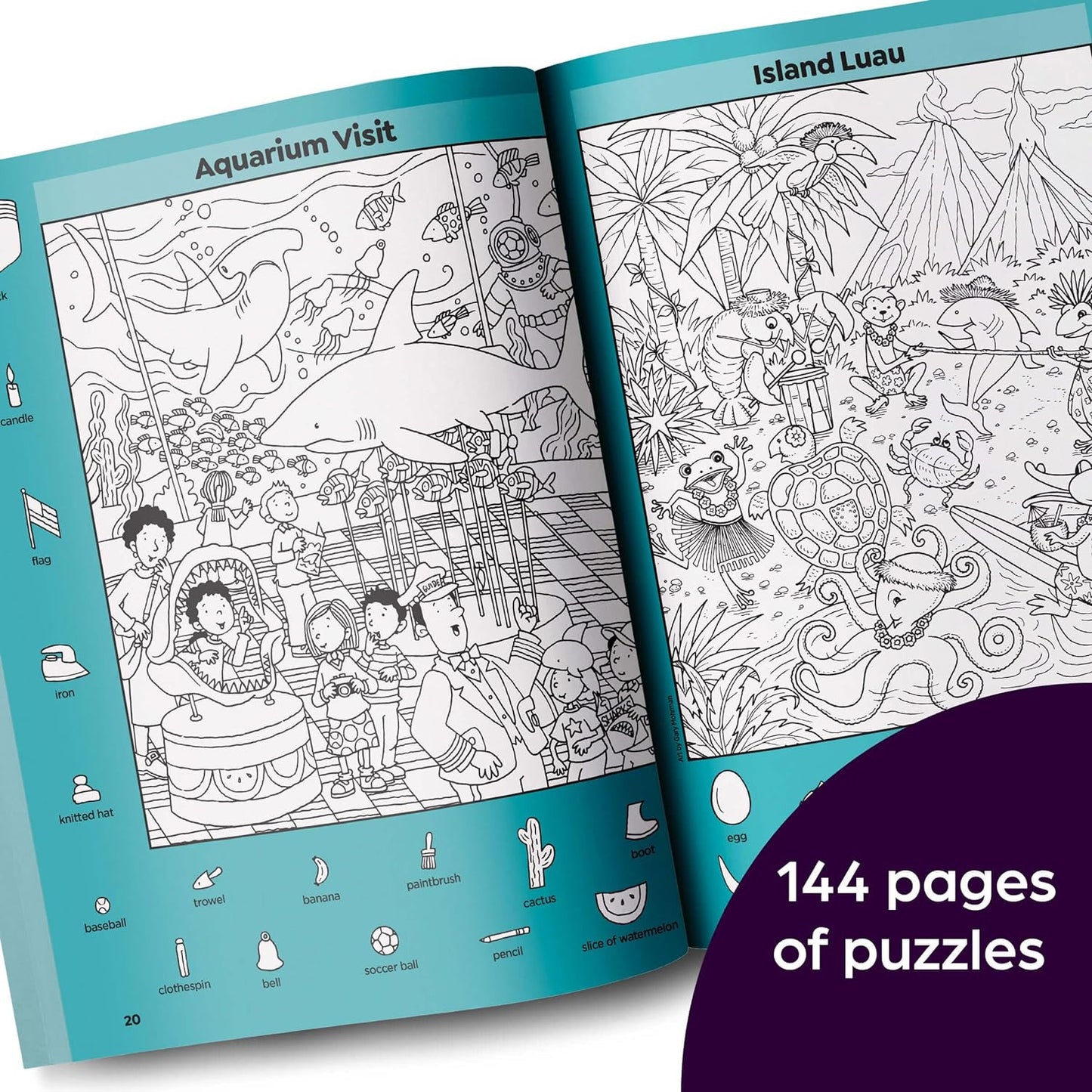 Ocean Puzzles: over 100 Ocean-Themed Search and Find Puzzles for Kids 6 and Over