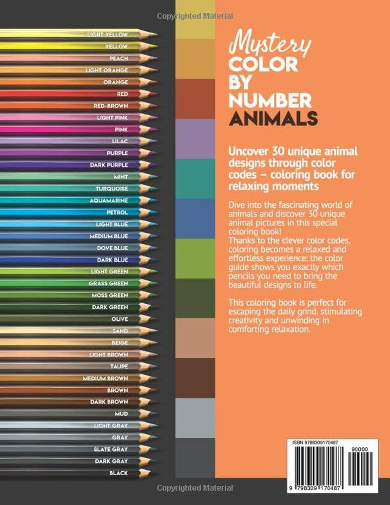 Mystery Mosaic Color by Number for Adults Animals: Color Quest Challenge to Reve