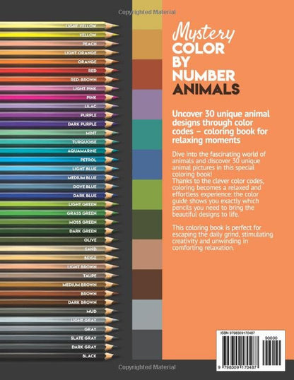 Mystery Mosaic Color by Number for Adults Animals: Color Quest Challenge to Reve