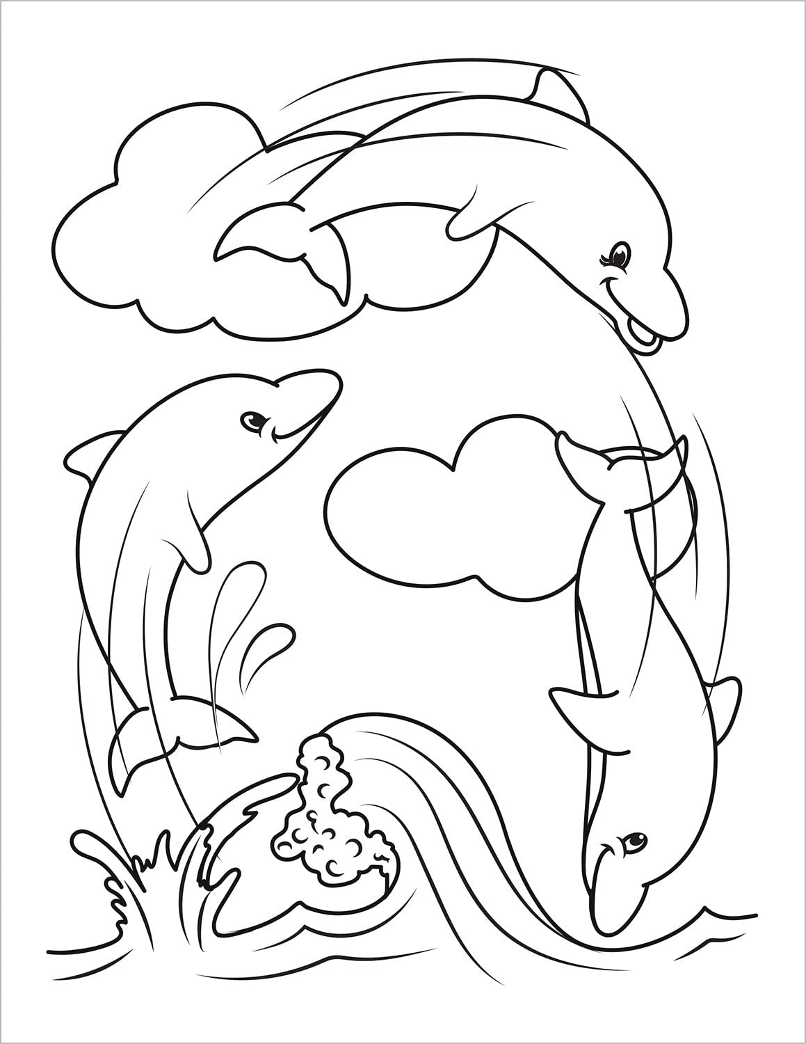 Ocean Coloring Book: Fish & Underwater Sea Animals to Color for Kids Ages 4-8 (C