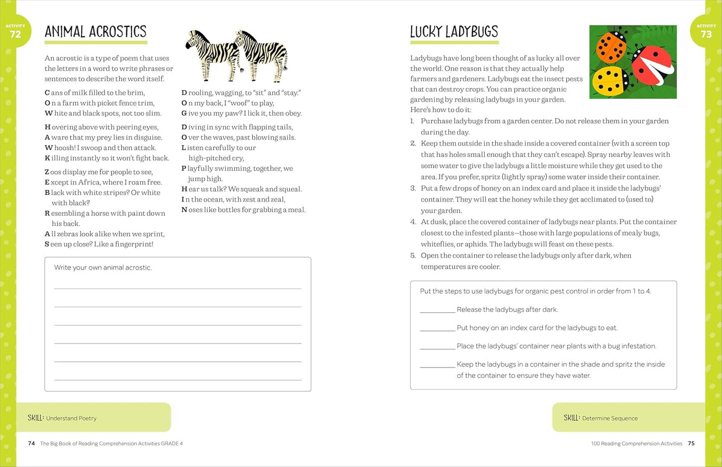 The Big Book of Reading Comprehension Activities, Grade 4: 100 Activities for Af