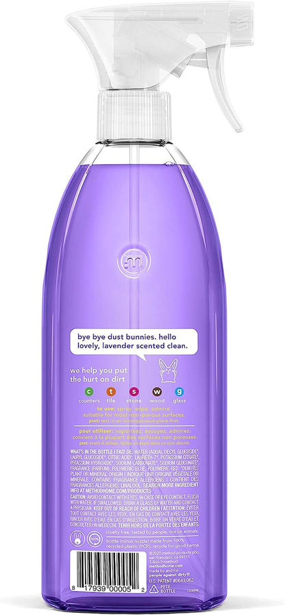 All-Purpose Cleaner Spray, French Lavender, Plant-Based and Biodegradable Formul