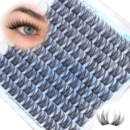 14Mm Natural Cluster Lashes Wispy Eyelash Clusters DIY Individual Lashes C Curva