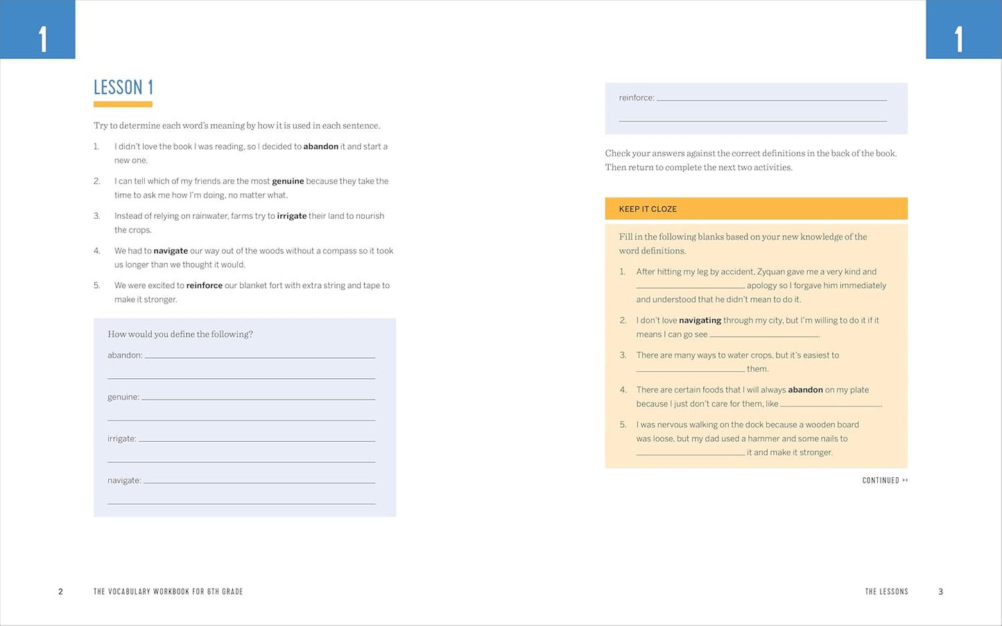 The Vocabulary Workbook for 6Th Grade: Weekly Activities to Boost Your Word Powe