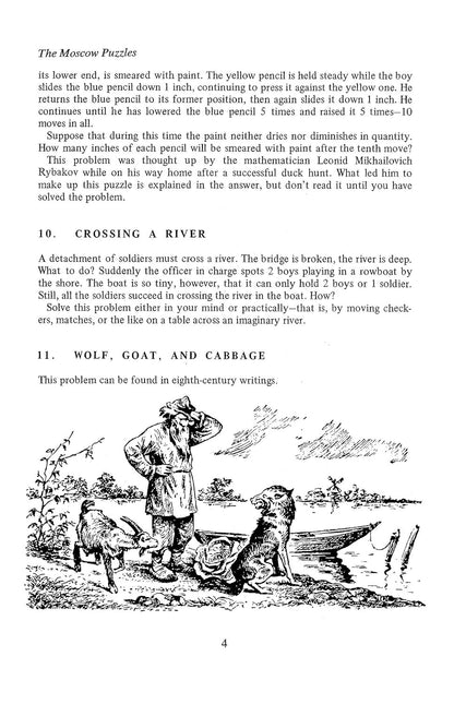 The Moscow Puzzles: 359 Mathematical Recreations (Dover Math Games & Puzzles)