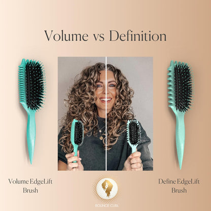 Volume Edgelift Brush, 5-In-1 Tool for Volumized Waves, Curls & Coils - Teal