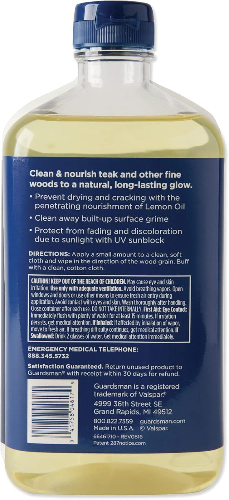 Revitalizing Lemon Oil | Teak Oil Protects and Cleans Outdoor and Indoor Wood Fu