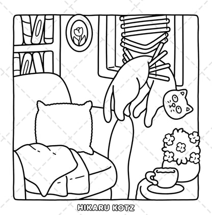 Naughty Cats: Cattitude Coloring Book for Adults and Teens (Cat & Dog Coloring B