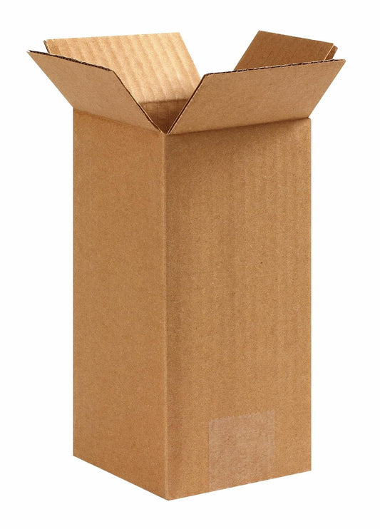 4X4X8 Tall Corrugatedboxes, Tall, 4L X 4W X 8H, Pack of 25 | Shipping, Packaging