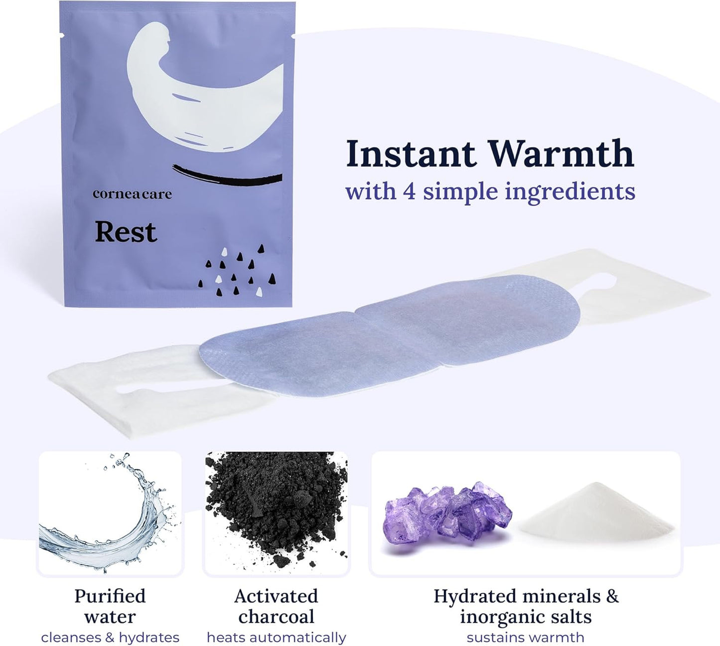 Rest: Self Heating Warm Compress for Dry Eyes | Heated Eye Mask for Fast Relief