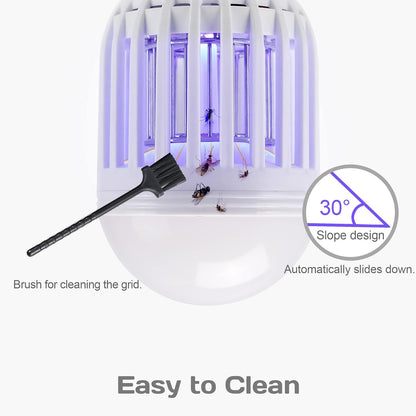 [2-Pack]  Bug Zapper Light Bulb 2-In-1 Indoor Mosquito Zapper Gnat Trap- Electri