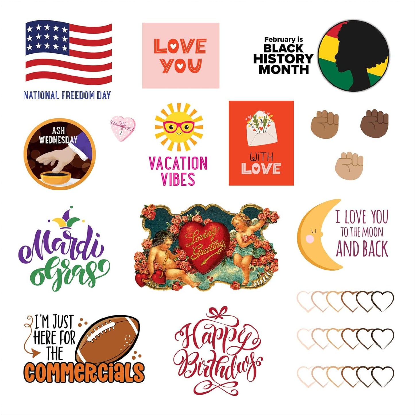 A Year in Stickers: Fun Pictures and Words to Highlight Celebrations (Sticker Bo