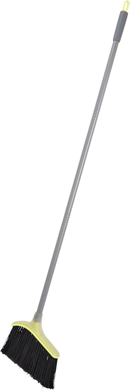 Wayclean Wide Angle Broom, Gray, Angled Head with Densely Packed Bristles, Perfe