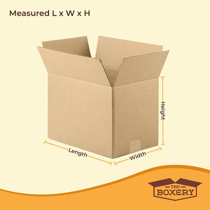 12"X8"X7" Brown/Kraft Corrugated Cardboard Shipping Boxes 25-Pack | Mailing, Pac