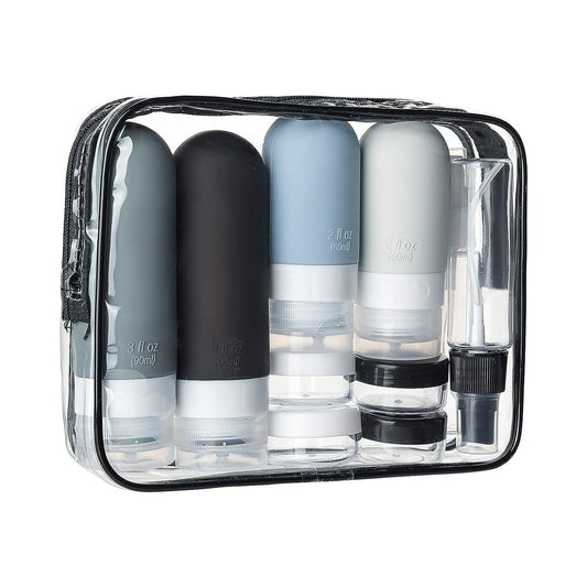 16 Pack Travel Bottles Set - TSA Approved Leak Proof Silicone Squeezable Contain