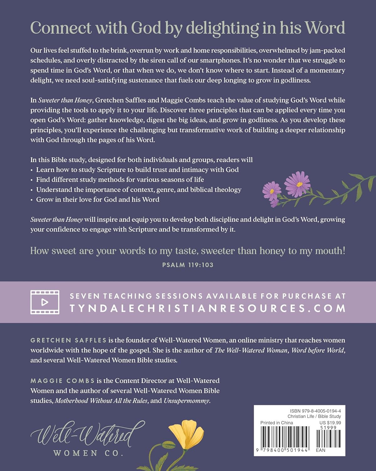 Sweeter than Honey: a Bible Study on Enjoying God in His Word