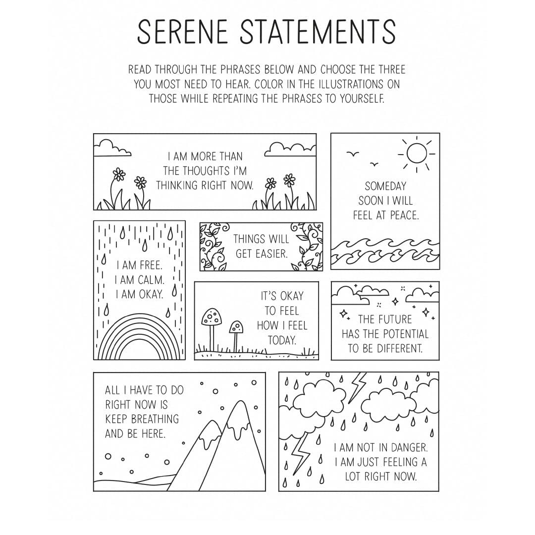 Out of Your Mind: a Journal and Coloring Book to Distract Your Anxious Mind (Anx