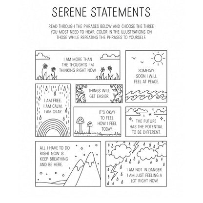 Out of Your Mind: a Journal and Coloring Book to Distract Your Anxious Mind (Anx