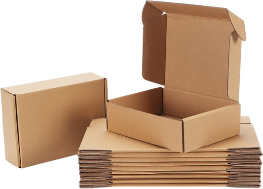 7X5X2 Shipping Boxes Set of 20, Brown Corrugated Cardboard Literature Mailer Box