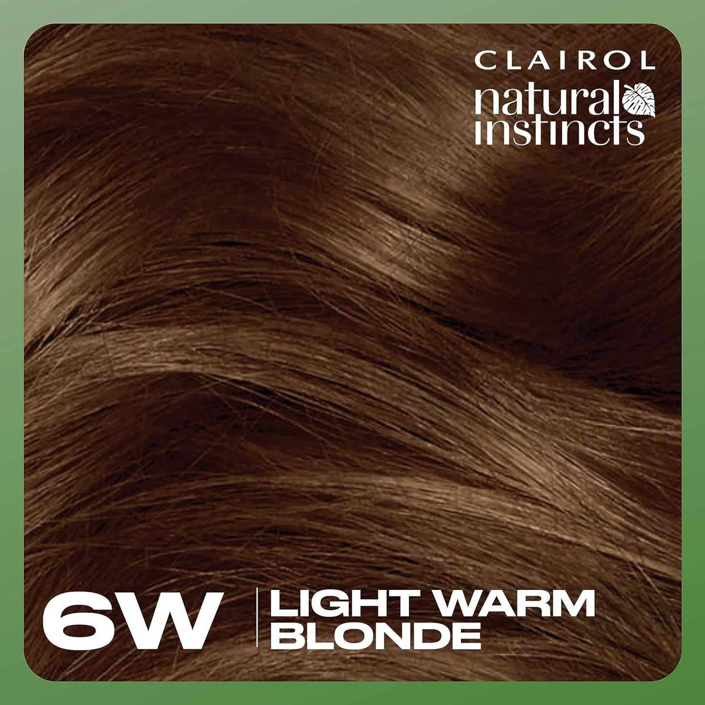 Natural Instincts Demi-Permanent Hair Dye, 6W Light Warm Brown Hair Color, Pack