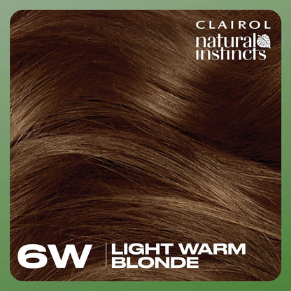 Natural Instincts Demi-Permanent Hair Dye, 6W Light Warm Brown Hair Color, Pack