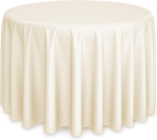 - 120" round Premium Tablecloth for Wedding/Banquet/Restaurant - Polyester Fabri